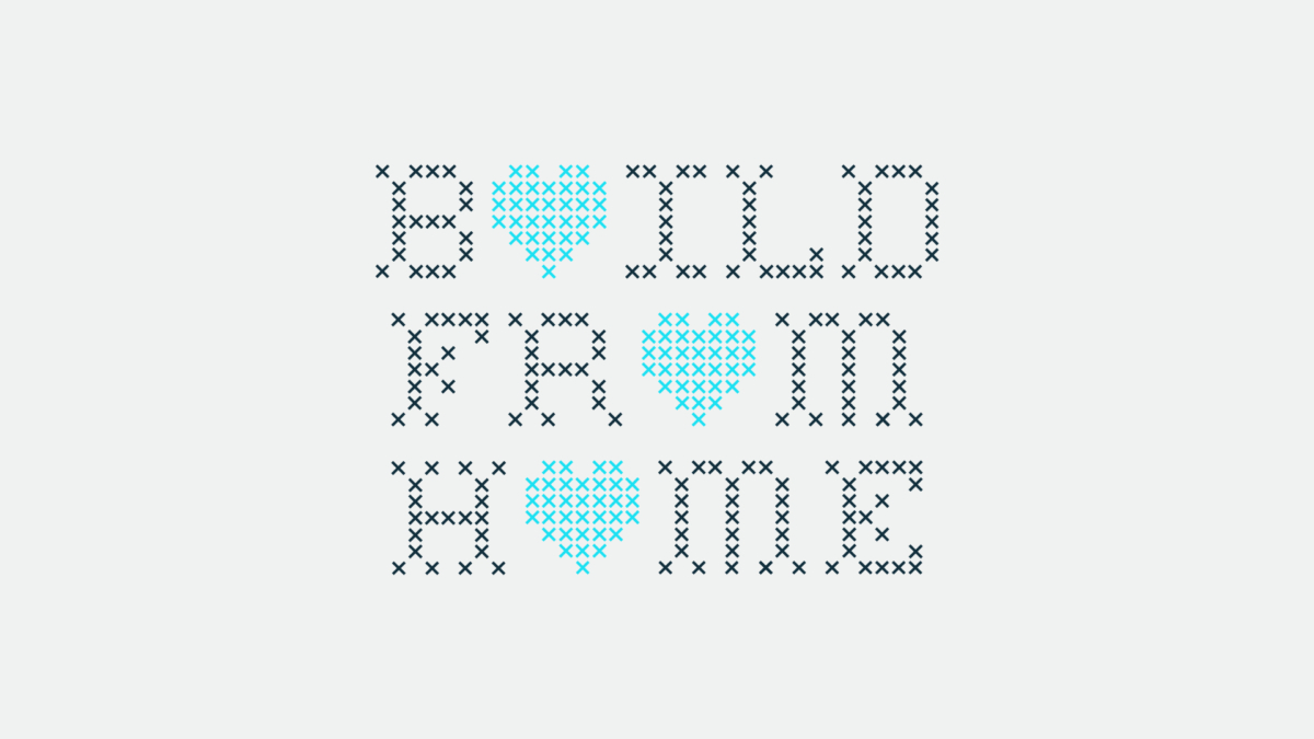 Build From Home cross stitch.